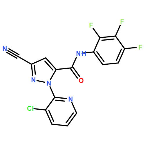 1H-Pyrazole-5-carboxamide, 1-(3-chloro-2-pyridinyl)-3-cyano-N-(2,3,4-trifluorophenyl)-