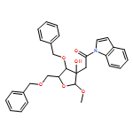 α-D-Ribofuranoside, methyl 2-C-[2-(1H-indol-1-yl)-2-oxoethyl]-3,5-bis-O-(phenylmethyl)-