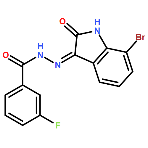 Benzoic acid, 3-fluoro-, (2Z)-2-(7-bromo-1,2-dihydro-2-oxo-3H-indol-3-ylidene)hydrazide