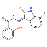 Benzoic acid, 2-hydroxy-, (2Z)-2-(1,2-dihydro-7-iodo-2-oxo-3H-indol-3-ylidene)hydrazide