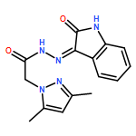1H-Pyrazole-1-acetic acid, 3,5-dimethyl-, (2Z)-2-(1,2-dihydro-2-oxo-3H-indol-3-ylidene)hydrazide