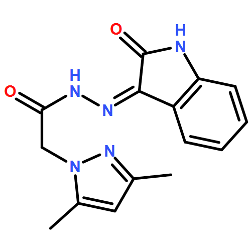 1H-Pyrazole-1-acetic acid, 3,5-dimethyl-, (2Z)-2-(1,2-dihydro-2-oxo-3H-indol-3-ylidene)hydrazide