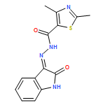 5-Thiazolecarboxylic acid, 2,4-dimethyl-, (2Z)-2-(1,2-dihydro-2-oxo-3H-indol-3-ylidene)hydrazide