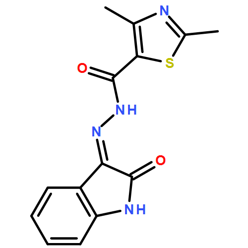 5-Thiazolecarboxylic acid, 2,4-dimethyl-, (2Z)-2-(1,2-dihydro-2-oxo-3H-indol-3-ylidene)hydrazide