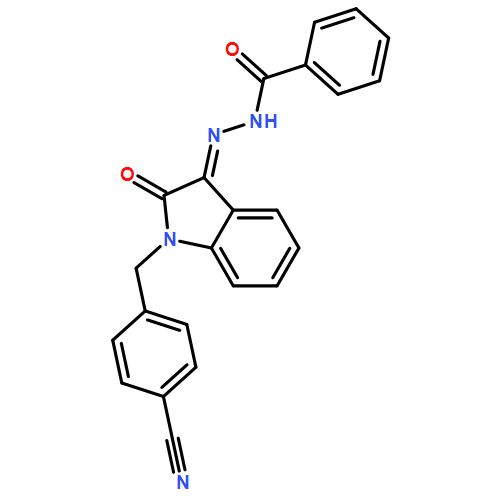 Benzoic acid, (2Z)-2-[1-[(4-cyanophenyl)methyl]-1,2-dihydro-2-oxo-3H-indol-3-ylidene]hydrazide
