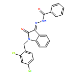 Benzoic acid, (2Z)-2-[1-[(2,4-dichlorophenyl)methyl]-1,2-dihydro-2-oxo-3H-indol-3-ylidene]hydrazide