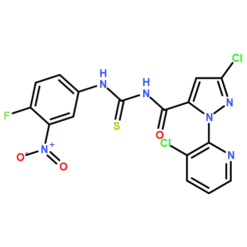 1H-Pyrazole-5-carboxamide, 3-chloro-1-(3-chloro-2-pyridinyl)-N-[[(4-fluoro-3-nitrophenyl)amino]thioxomethyl]-