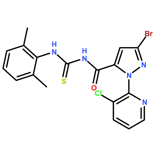 1H-Pyrazole-5-carboxamide, 3-bromo-1-(3-chloro-2-pyridinyl)-N-[[(2,6-dimethylphenyl)amino]thioxomethyl]-