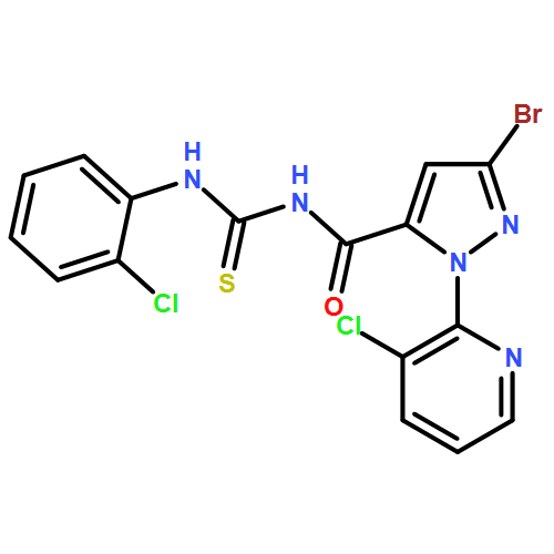 1H-Pyrazole-5-carboxamide, 3-bromo-N-[[(2-chlorophenyl)amino]thioxomethyl]-1-(3-chloro-2-pyridinyl)-