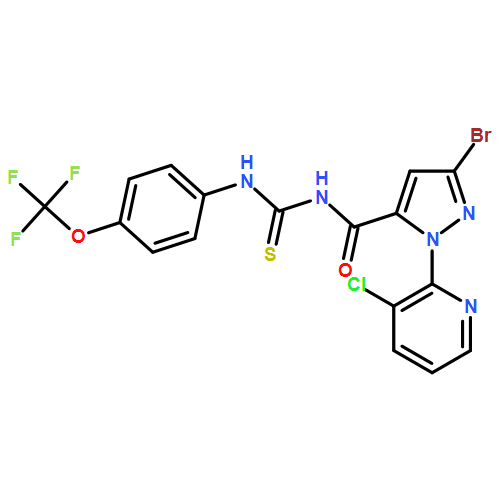 1H-Pyrazole-5-carboxamide, 3-bromo-1-(3-chloro-2-pyridinyl)-N-[thioxo[[4-(trifluoromethoxy)phenyl]amino]methyl]-