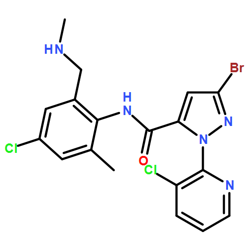 1H-Pyrazole-5-carboxamide, 3-bromo-N-[4-chloro-2-methyl-6-[(methylamino)methyl]phenyl]-1-(3-chloro-2-pyridinyl)-