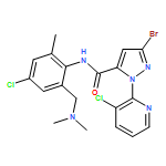 1H-Pyrazole-5-carboxamide, 3-bromo-N-[4-chloro-2-[(dimethylamino)methyl]-6-methylphenyl]-1-(3-chloro-2-pyridinyl)-