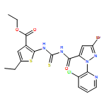 3-Thiophenecarboxylic acid, 2-[[[[[3-bromo-1-(3-chloro-2-pyridinyl)-1H-pyrazol-5-yl]carbonyl]amino]thioxomethyl]amino]-5-ethyl-, ethyl ester