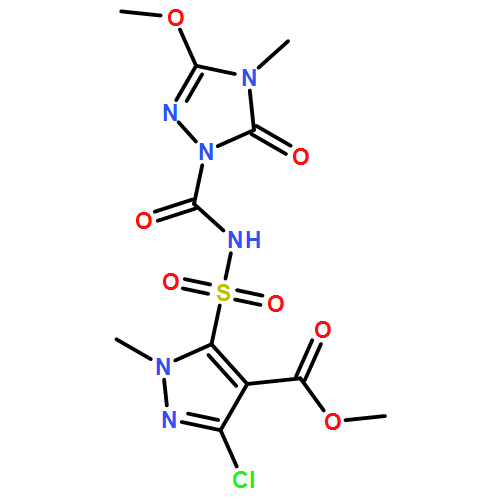 1H-Pyrazole-4-carboxylic acid, 3-chloro-5-[[[(4,5-dihydro-3-methoxy-4-methyl-5-oxo-1H-1,2,4-triazol-1-yl)carbonyl]amino]sulfonyl]-1-methyl-, methyl ester