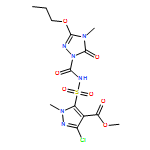 1H-Pyrazole-4-carboxylic acid, 3-chloro-5-[[[(4,5-dihydro-4-methyl-5-oxo-3-propoxy-1H-1,2,4-triazol-1-yl)carbonyl]amino]sulfonyl]-1-methyl-, methyl ester