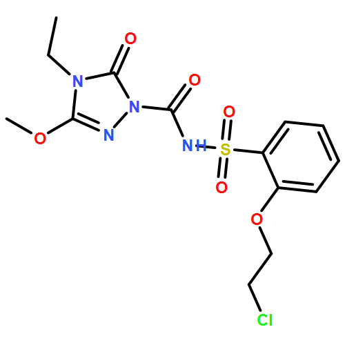 1H-1,2,4-Triazole-1-carboxamide, N-[[2-(2-chloroethoxy)phenyl]sulfonyl]-4-ethyl-4,5-dihydro-3-methoxy-5-oxo-