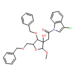α-D-Ribofuranoside, methyl 2-C-[2-(3-chloro-1H-indol-1-yl)-2-oxoethyl]-3,5-bis-O-(phenylmethyl)-