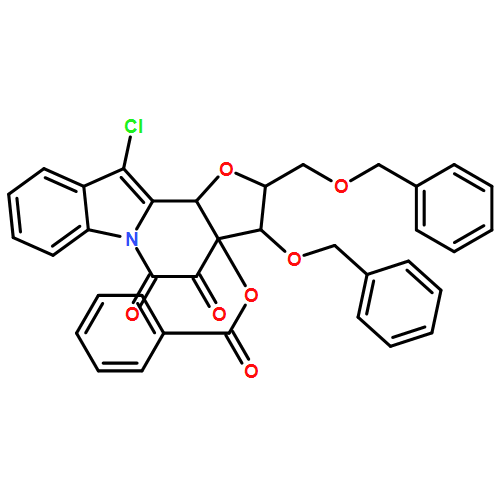 Furo[2',3':3,4]pyrido[1,2-a]indole-4,5-dione, 3a-(benzoyloxy)-11-chloro-2,3,3a,11b-tetrahydro-3-(phenylmethoxy)-2-[(phenylmethoxy)methyl]-, (2R,3R,3aS,11bS)-