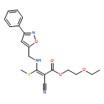 2-Propenoic acid, 2-cyano-3-(methylthio)-3-[[(3-phenyl-5-isoxazolyl)methyl]amino]-, 2-ethoxyethyl ester, (2E)-