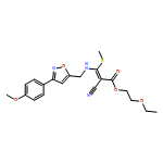 2-Propenoic acid, 2-cyano-3-[[[3-(4-methoxyphenyl)-5-isoxazolyl]methyl]amino]-3-(methylthio)-, 2-ethoxyethyl ester, (2E)-