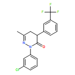 3(2H)-Pyridazinone, 2-(3-chlorophenyl)-4,5-dihydro-6-methyl-4-[3-(trifluoromethyl)phenyl]-