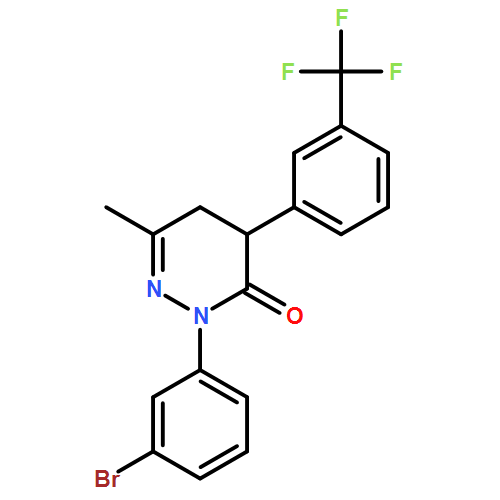 3(2H)-Pyridazinone, 2-(3-bromophenyl)-4,5-dihydro-6-methyl-4-[3-(trifluoromethyl)phenyl]-