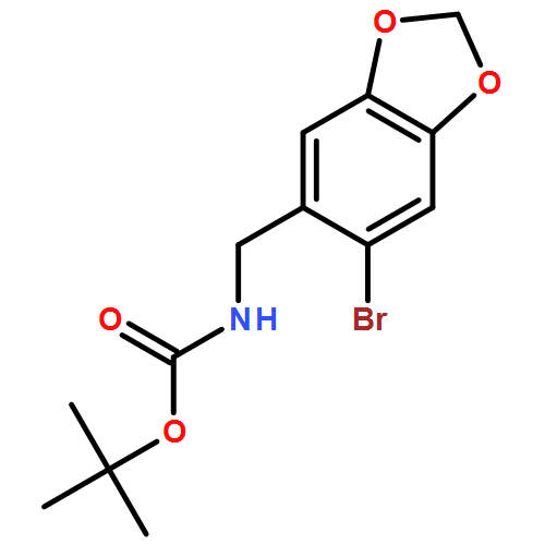 Carbamic acid, N-[(6-bromo-1,3-benzodioxol-5-yl)methyl]-, 1,1-dimethylethyl ester