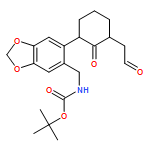 Carbamic acid, N-[[6-[(1S,3R)-2-oxo-3-(2-oxoethyl)cyclohexyl]-1,3-benzodioxol-5-yl]methyl]-, 1,1-dimethylethyl ester