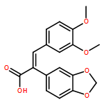 1,3-Benzodioxole-5-acetic acid, α-[(3,4-dimethoxyphenyl)methylene]-, (αE)-