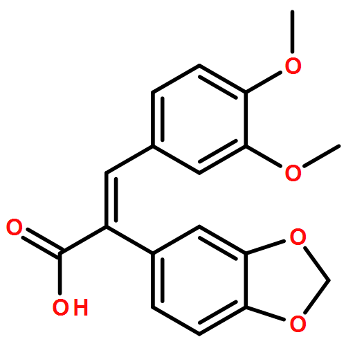 1,3-Benzodioxole-5-acetic acid, α-[(3,4-dimethoxyphenyl)methylene]-, (αE)-