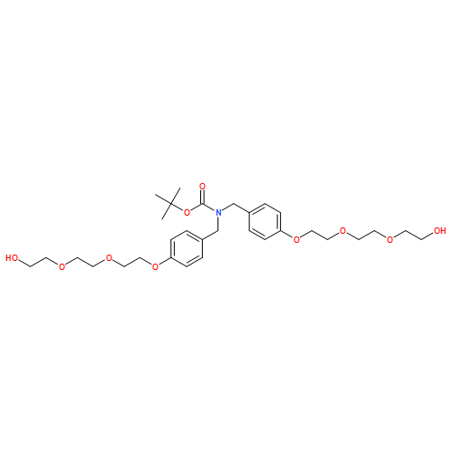 Carbamic acid, N,N-bis[[4-[2-[2-(2-hydroxyethoxy)ethoxy]ethoxy]phenyl]methyl]-, 1,1-dimethylethyl ester