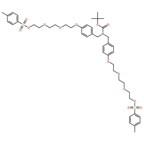 Carbamic acid, N,N-bis[[4-[2-[2-[2-[[(4-methylphenyl)sulfonyl]oxy]ethoxy]ethoxy]ethoxy]phenyl]methyl]-, 1,1-dimethylethyl ester