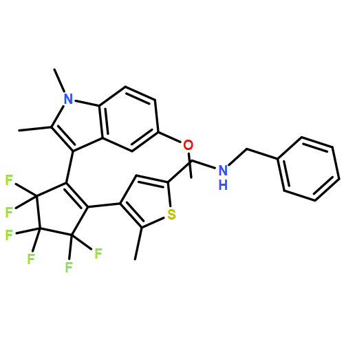 2-Thiophenemethanamine, 4-[3,3,4,4,5,5-hexafluoro-2-(5-methoxy-1,2-dimethyl-1H-indol-3-yl)-1-cyclopenten-1-yl]-5-methyl-N-(phenylmethyl)-