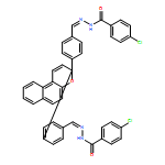 Benzoic acid, 4-chloro-, 1,1'-[2,2'-[3H-naphtho[2,1-b]pyran-3-ylidenebis(4,1-phenylenemethylidyne)]dihydrazide]