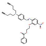 Ethanol, 2-[2-[2-[4-(di-4-pentyn-1-ylamino)phenyl]diazenyl]-5-nitrophenoxy]-, 1-benzoate