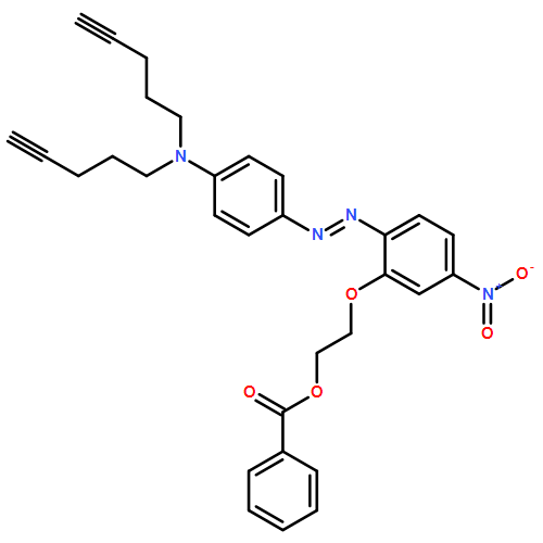 Ethanol, 2-[2-[2-[4-(di-4-pentyn-1-ylamino)phenyl]diazenyl]-5-nitrophenoxy]-, 1-benzoate