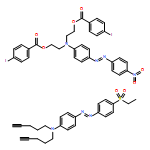 Benzoic acid, 4-iodo-, 1,1'-[[[4-[2-(4-nitrophenyl)diazenyl]phenyl]imino]di-2,1-ethanediyl] ester, polymer with 4-[2-[4-(ethylsulfonyl)phenyl]diazenyl]-N,N-