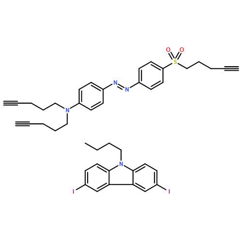 Benzenamine, N,N-di-4-pentyn-1-yl-4-[2-[4-(4-pentyn-1-ylsulfonyl)phenyl]diazenyl]-, polymer with 9-butyl-3,6-diiodo-9H-carbazole