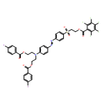 Benzoic acid, 2,3,4,5,6-pentafluoro-, 2-[[4-[2-[4-[bis[2-[(4-iodobenzoyl)oxy]ethyl]amino]phenyl]diazenyl]phenyl]sulfonyl]ethyl ester 