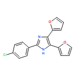 1H-Imidazole, 2-(4-chlorophenyl)-4,5-di-2-furanyl-