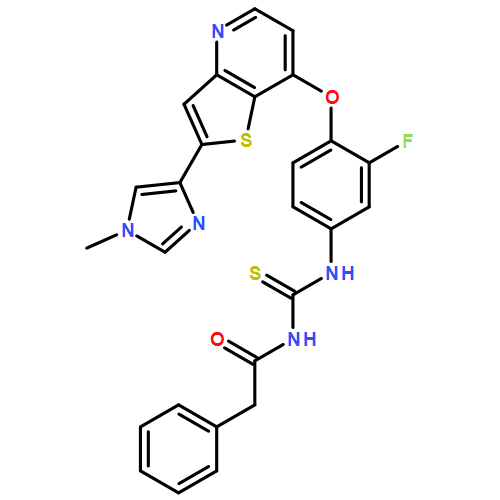 Benzeneacetamide, N-[[[3-fluoro-4-[[2-(1-methyl-1H-imidazol-4-yl)thieno[3,2-b]pyridin-7-yl]oxy]phenyl]amino]thioxomethyl]-