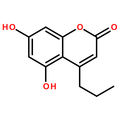 5,7-DIHYDROXY-4-PROPYLCOUMARIN AKYL (OR ARYL) COUMARINS