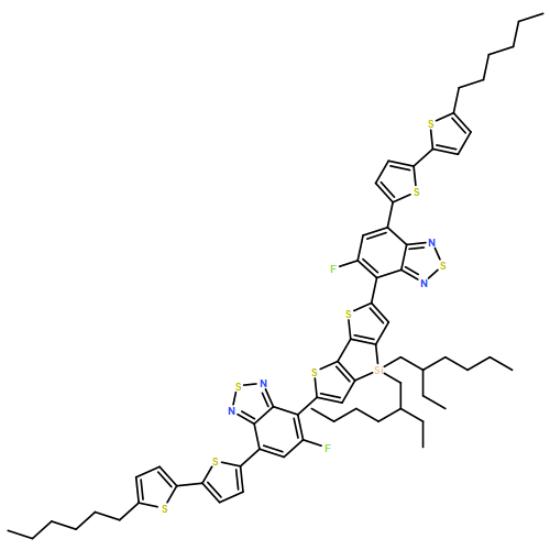 2,1,3-Benzothiadiazole, 4,4'-[4,4-bis(2-ethylhexyl)-4H-silolo[3,2-b:4,5-b']dithiophene-2,6-diyl]bis[5-fluoro-7-(5'-hexyl[2,2'-bithiophen]-5-yl)-