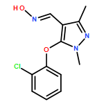 1H-Pyrazole-4-carboxaldehyde, 5-(2-chlorophenoxy)-1,3-dimethyl-, oxime