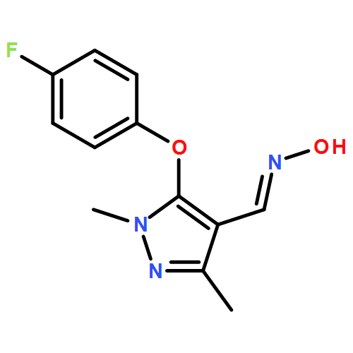 1H-Pyrazole-4-carboxaldehyde, 5-(4-fluorophenoxy)-1,3-dimethyl-, oxime