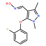 1H-Pyrazole-4-carboxaldehyde, 5-(2-fluorophenoxy)-1,3-dimethyl-, oxime