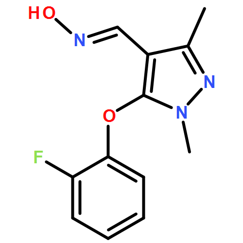 1H-Pyrazole-4-carboxaldehyde, 5-(2-fluorophenoxy)-1,3-dimethyl-, oxime