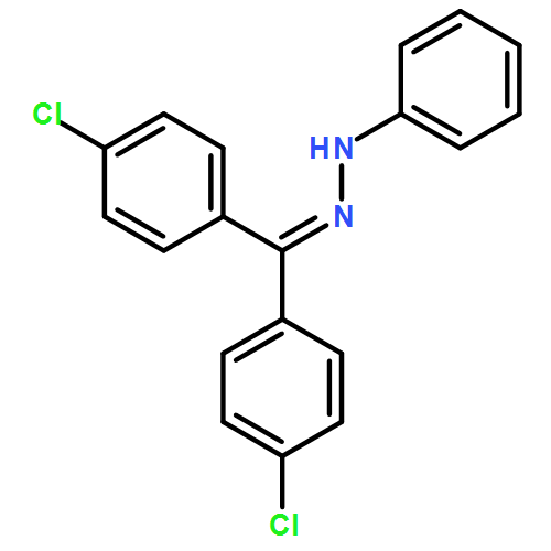 Methanone, bis(4-chlorophenyl)-, phenylhydrazone (9CI)