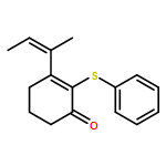 2-Cyclohexen-1-one, 3-(1-methyl-1-propenyl)-2-(phenylthio)-, (Z)-