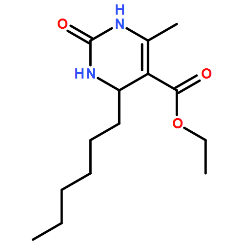 5-Pyrimidinecarboxylic acid, 4-hexyl-1,2,3,4-tetrahydro-6-methyl-2-oxo-, ethyl ester